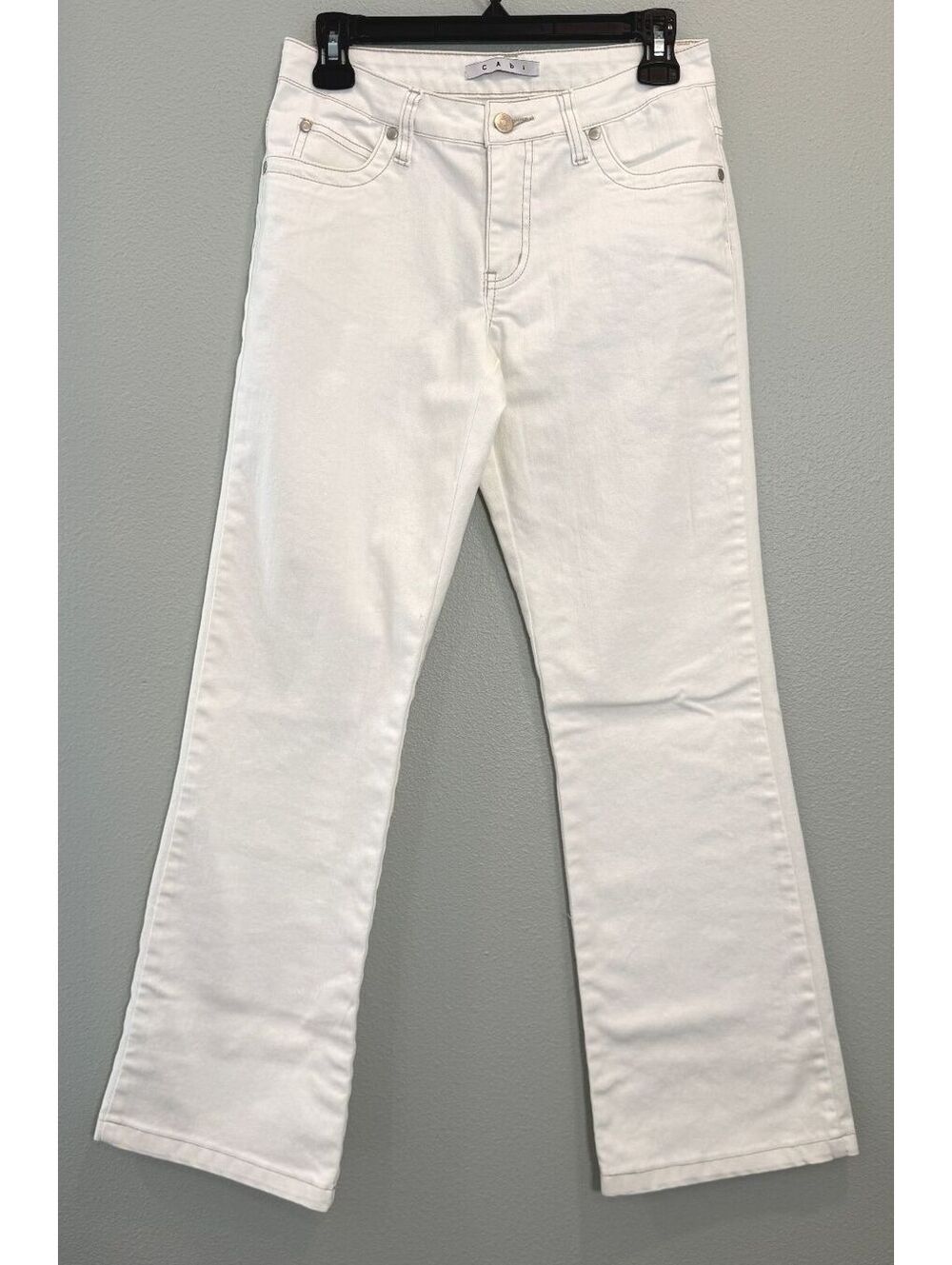 Cabi Flare Low Rise Wide Leg Bootcut Denim Jeans In White - Women's 0 NWOT